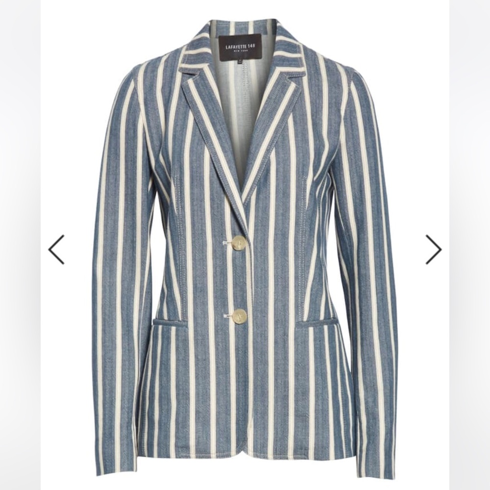 Lafayette 148 New York Striped Blazer